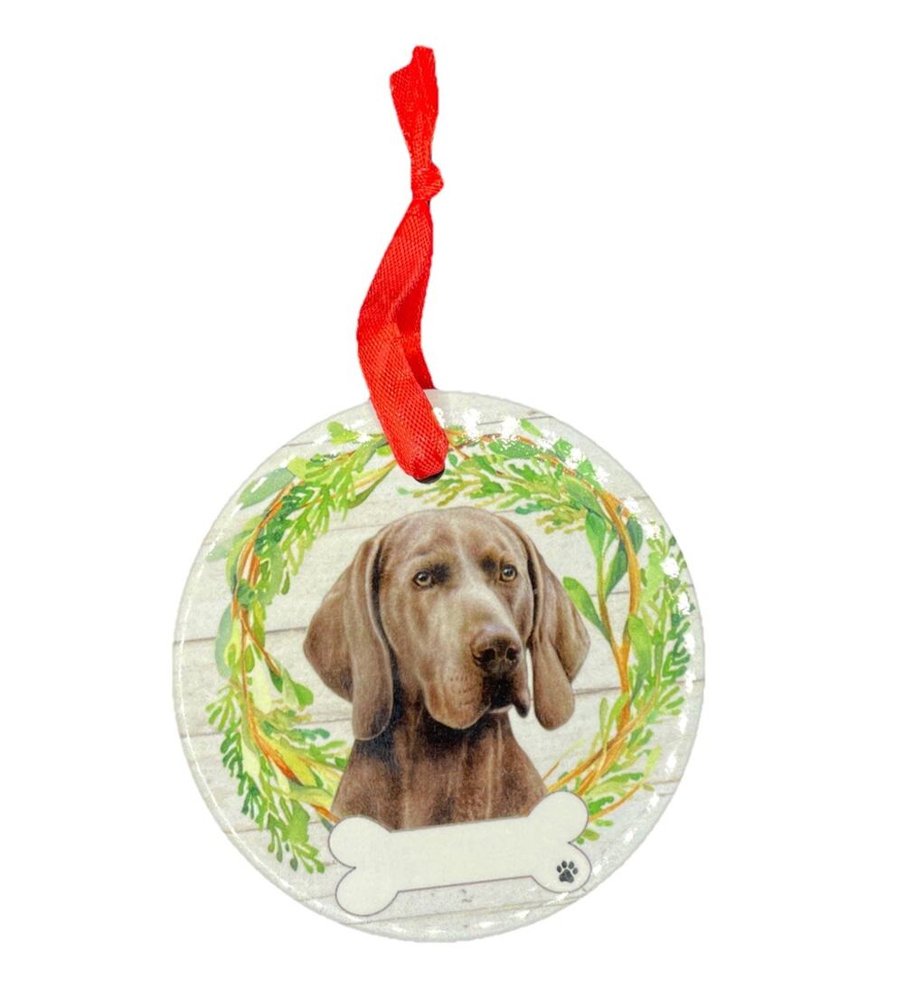 Weimaraner Christmas Ornament Personalize With A Sharpie